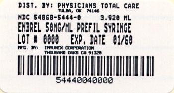 image of 50 mg/mL prefilled syringe package label