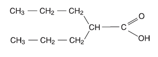 Structure of Valproic Acid