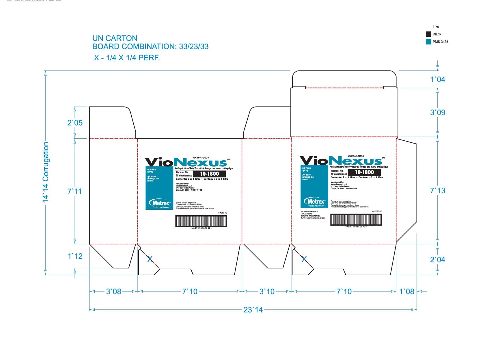 Vionexus No Rinse Spray 1 Liter Box 