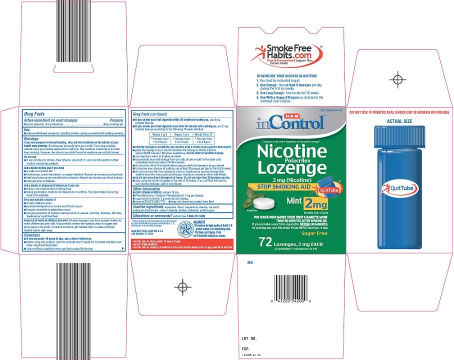 Nicotine Polacrilex Lozenge 2 mg (Nicotine) Carton