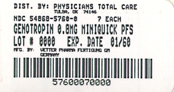 image of 0.8 mg MiniQuick package label
