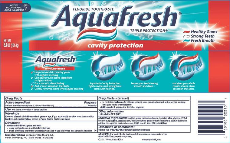 Aquafresh Cavity Protection carton