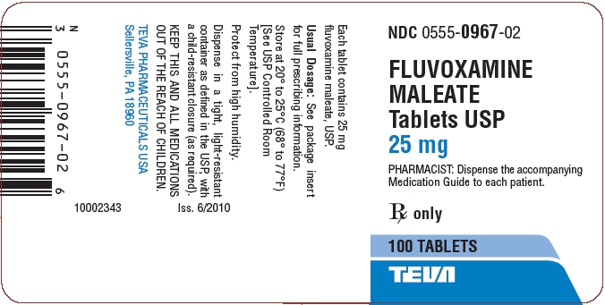 Fluvoxamine Maleate Tablets USP 25 mg 100s Label