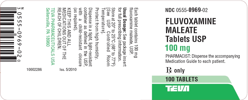 Fluvoxamine Maleate Tablets USP 100 mg 100s Label