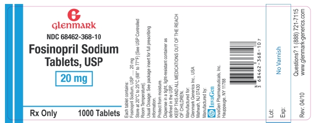 Fosinoprli Sodium 20 mg Label
