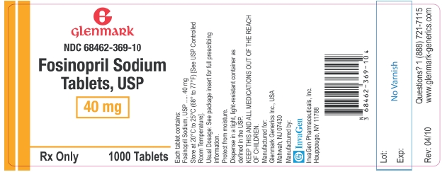 Fosinopril Sodium 40 mg Label