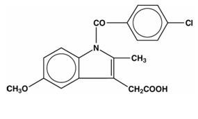 Indomethacin structural formula