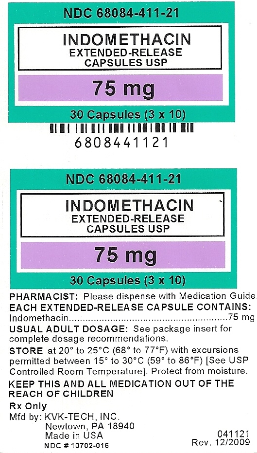 Indomethacin Extended-Release 75mg label