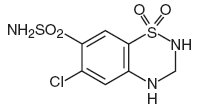 Hydrochlorothiazide molecular strcuture