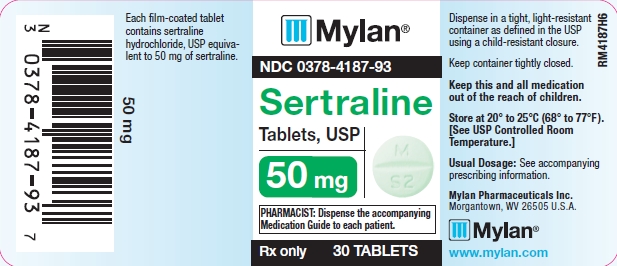 Sertraline Hydrochloride Tablets 50 mg Bottles