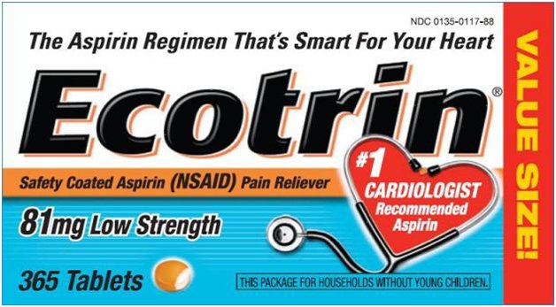 Ecotrin 81 mg 365 count carton