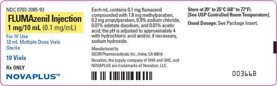 FLUMAzenil Injection 1 mg/10 mL 10 Vials Tray Label