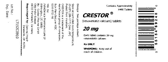 Crestor Label