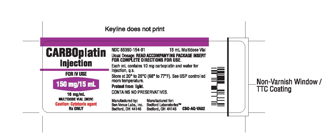 Vial label for Carboplatin Injection
