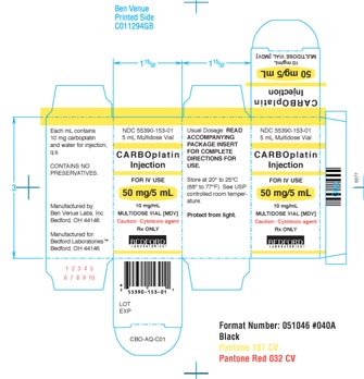 Unit carton to hold one vial of Carboplatin Injection 