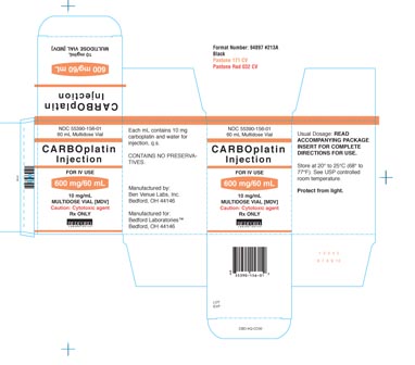 Unit carton to hold one vial of Carboplatin Injection