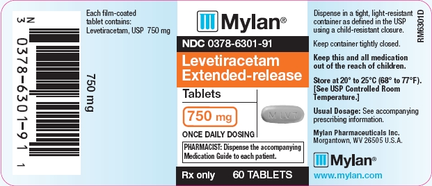 Levetiracetam Extended-release Tablets 750 mg Bottles