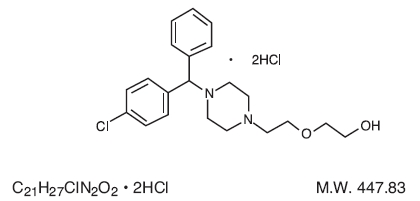 Hydroxyzine Structural Formula