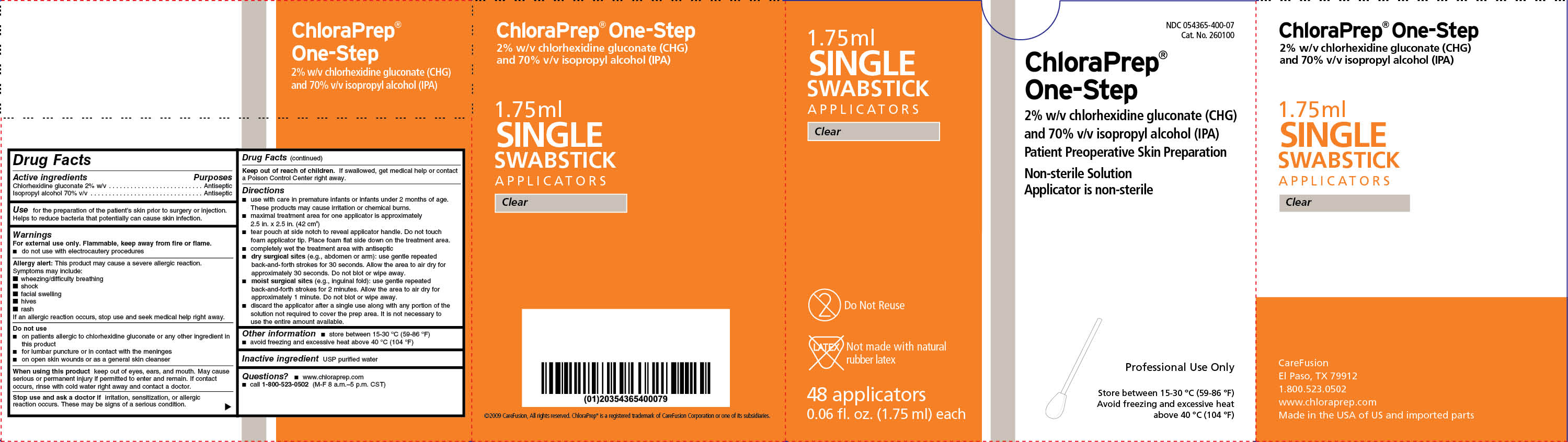 Single Swabstick carton label