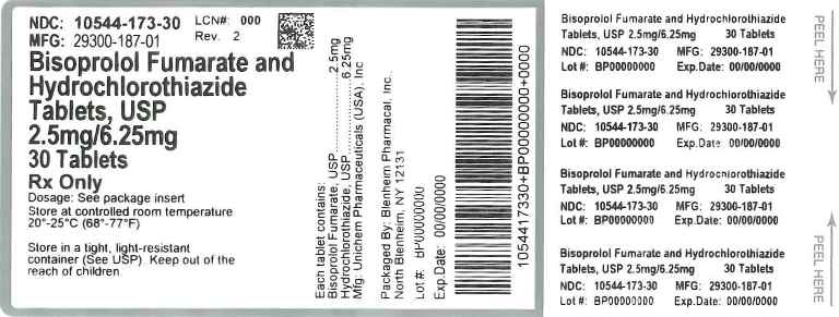 Bisoprolol Fumarate and Hydrochlorothiazide Tablets USP 2.5 mg/6.25 mg