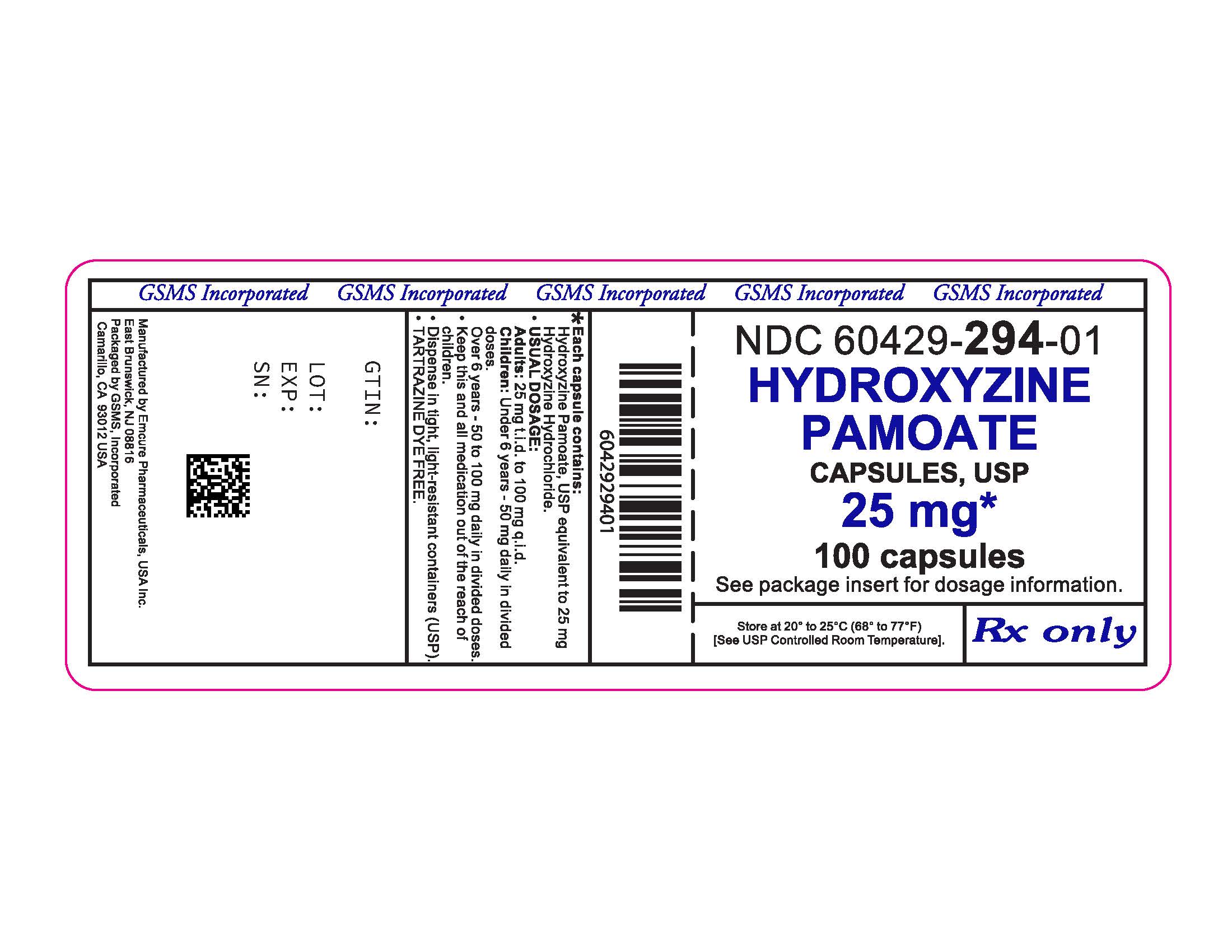 60429-294-01LB - HYDROXYZINE PAMOATE 25MG CAPS - REV APR 2014 - 10-30-2018.jpg