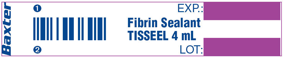 Fibrin Sealant TISSEEL 4 mL Syringe Label