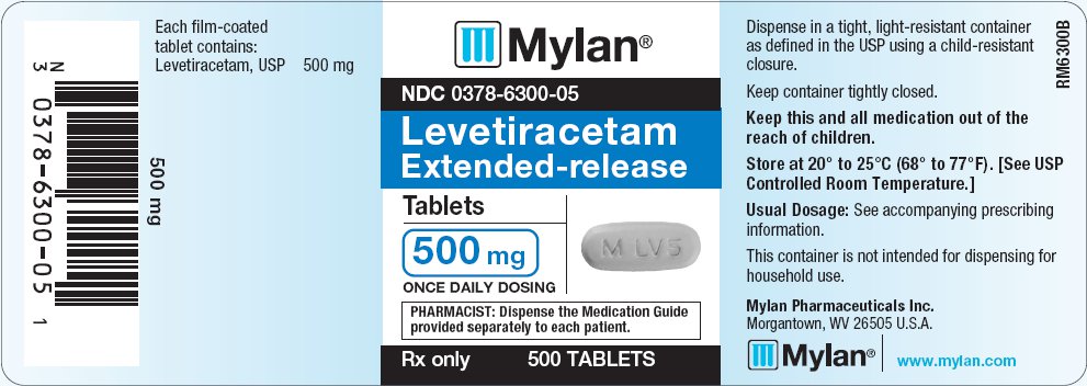 Levetiracetam Extended-release Tablets 500 mg Bottle Label