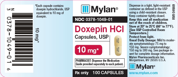 Doxepin Hydochloride Capsules 10 mg Bottles