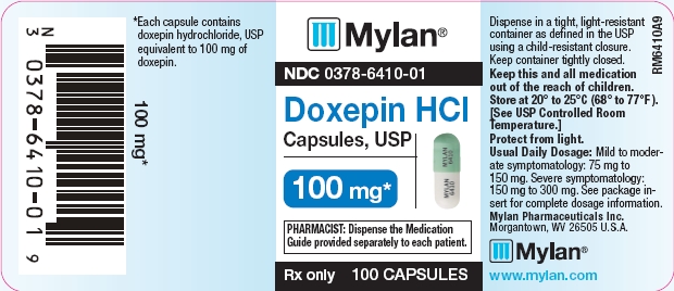Doxepin Hydochloride Capsules 100 mg Bottles
