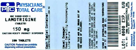 image of 150 mg package label