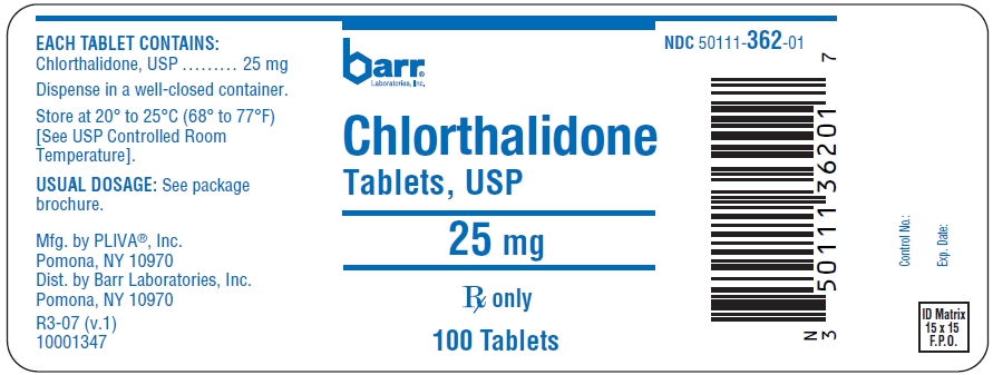 Chlorthalidone Tabs USP 25 mg 100s Label