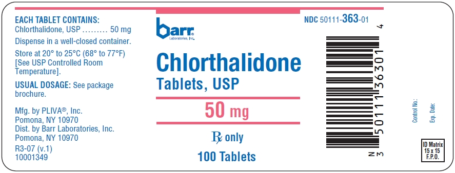 Chlorthalidone Tabs USP 50 mg 100s Label