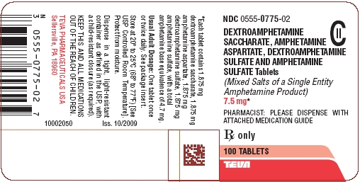 7.5 mg 100s Label