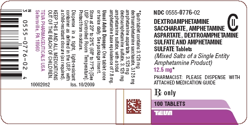 12.5 mg 100s Label