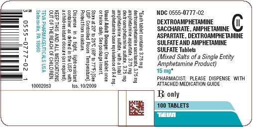 15 mg 100s Label