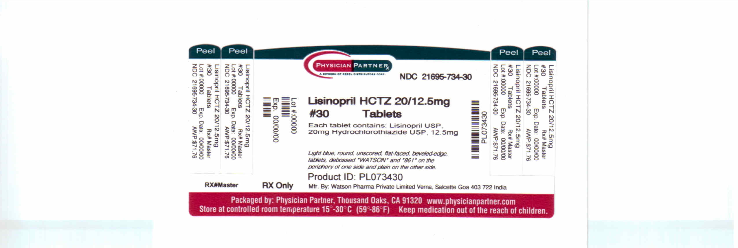 Lisinopril HCTZ 20/12.5mg