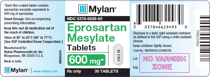 Eprosartan Mesylate Tablets 600 mg Bottles