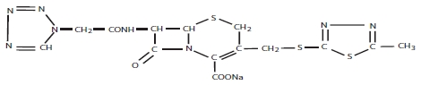 Cefazolin structural formula