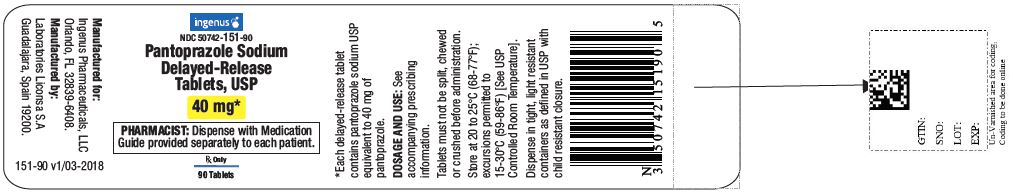 Pantoprazole sodium delayed-release tablets USP, 40 mg- 90 pack