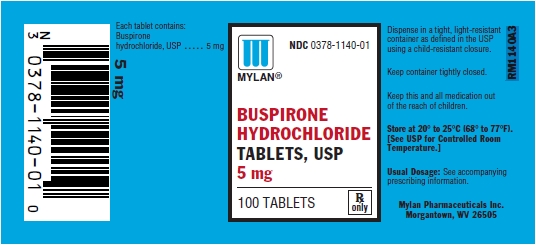 Buspirone Hydrochloride Tablets 5 mg Bottles