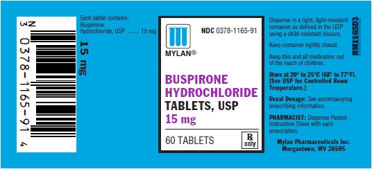 Buspirone Hydrochloride Tablets 15 mg Bottles