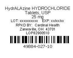 Hydralazine Label