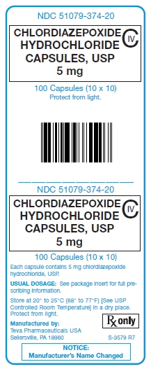 Chlordiazepoxide HCl 5 mg Capsules C-IV