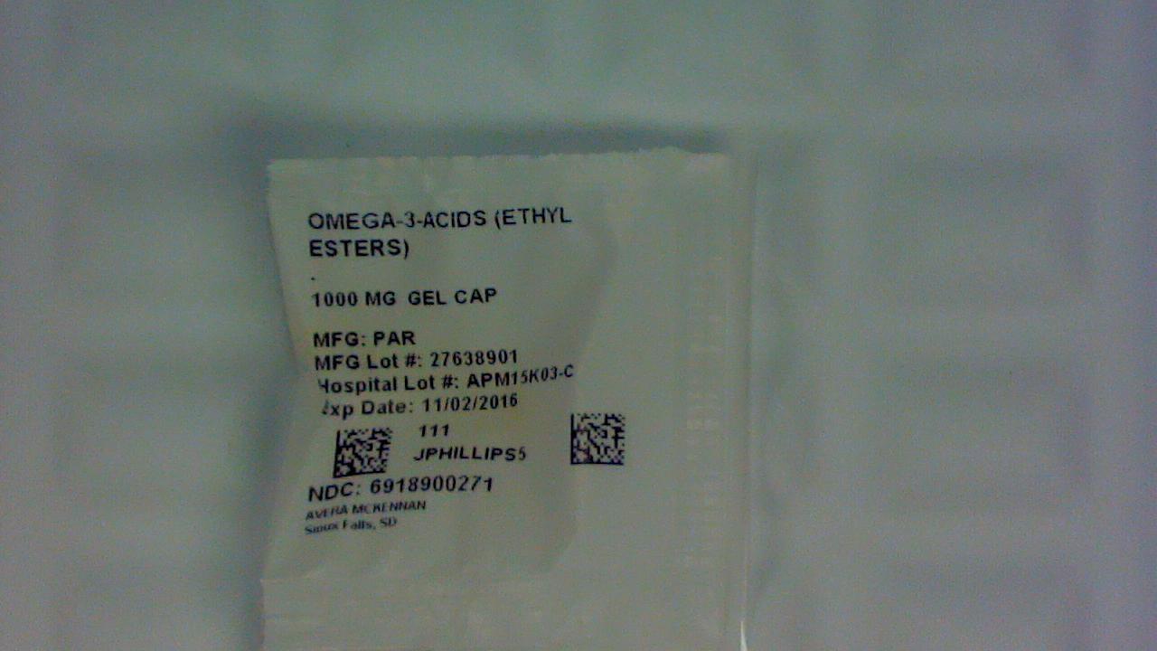 Omega-3-Acid Ethyl Esters 1 gm gel capsule label