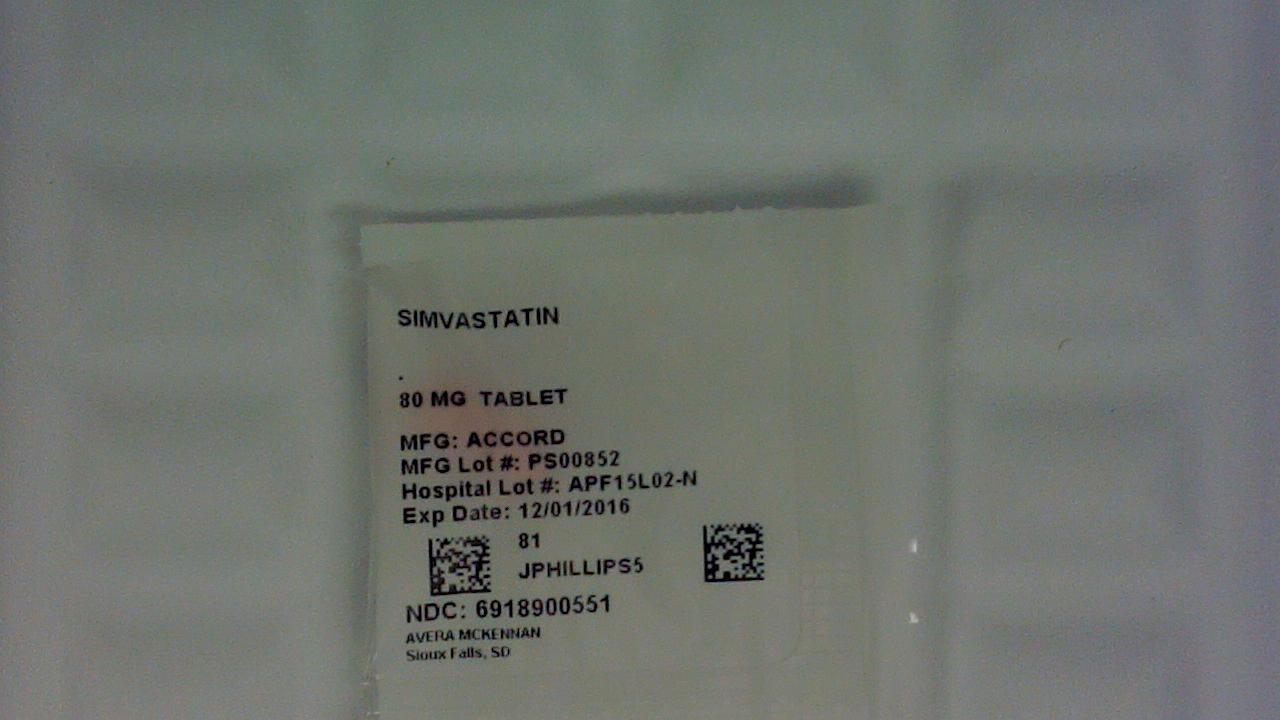 Simvastatin 80 mg tablet label