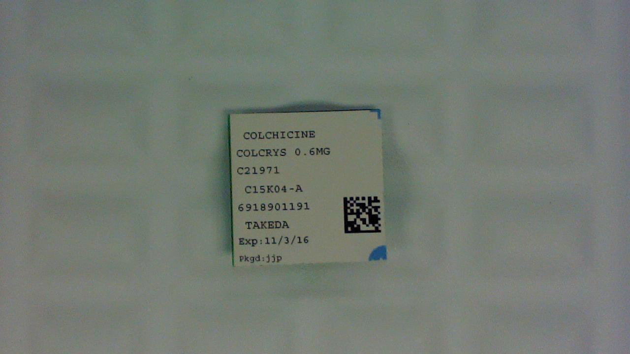 Colchicine 0.6mg tablet label