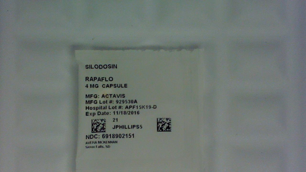 Silodosin 4 mg capsule label