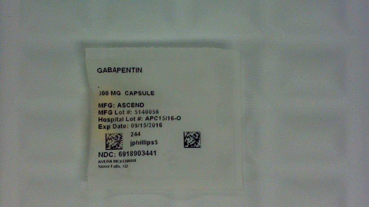Gabapentin 300mg capsule label