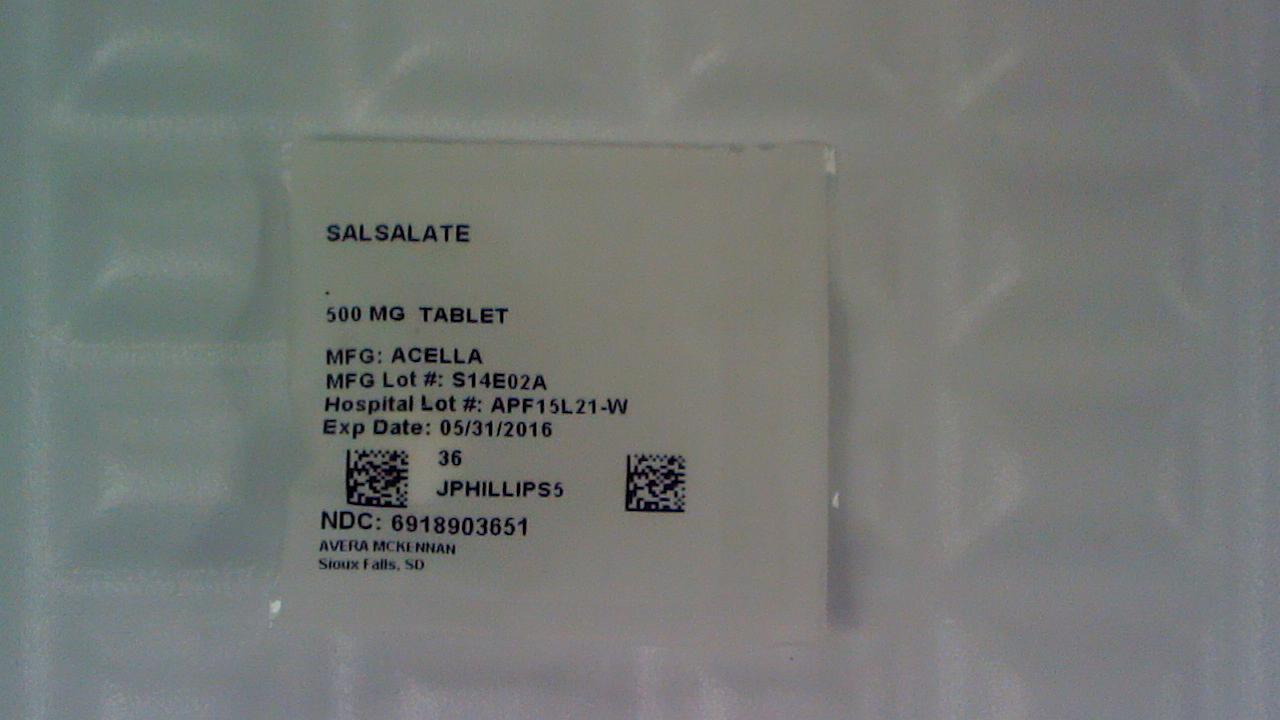 Salsalate 500 mg tablet