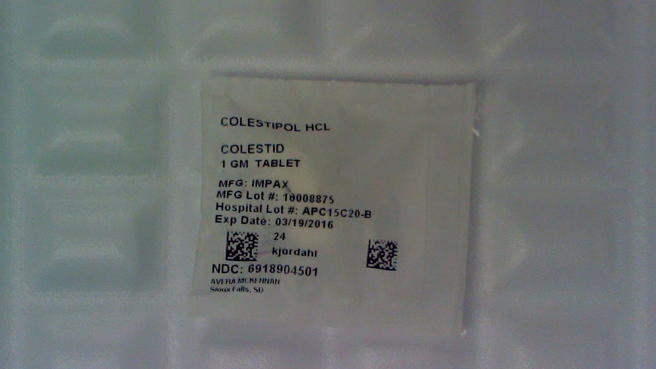 Colestipol 1 g tablet